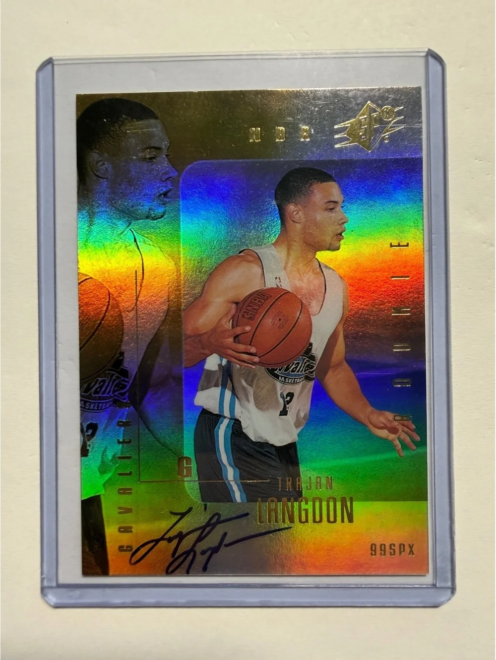 1999 Upper Deck Trajan Langdon Autographed Basketball Trading Card #101